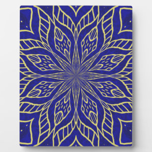 Golden Flower Mandala Plaque