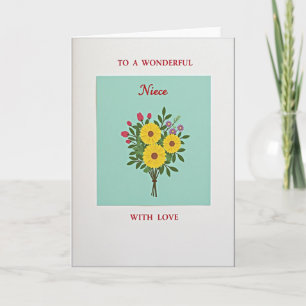 Golden Flower Mothers Card