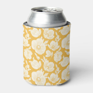 Golden Flower Pattern Can Cooler