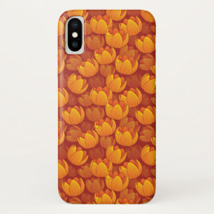 Golden Flower Pattern iPhone X Case