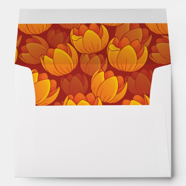 Golden Flower Pattern Envelopes (Back (Bottom))