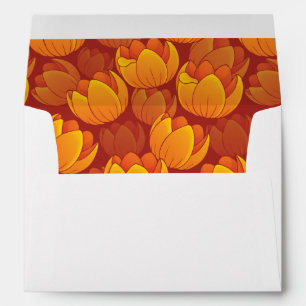 Golden Flower Pattern Envelopes