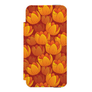 Golden Flower Pattern Incipio Watson™ iPhone 5 Wallet Case