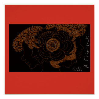 Golden Flower Women Poster