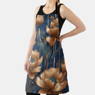 Golden Flowers Apron