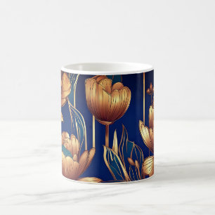 Golden Flowers Coffee Mug