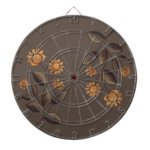 Golden Flowers Dartboard