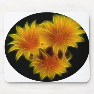 Golden Flowers Mouse Mat