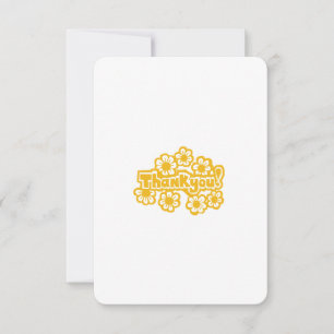 Golden Flowers  Thank You Card