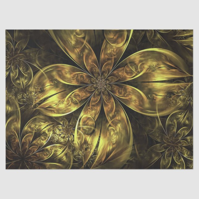 golden flowers tissue paper (Front)