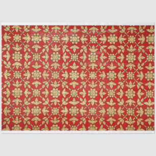 golden flowers tissue paper