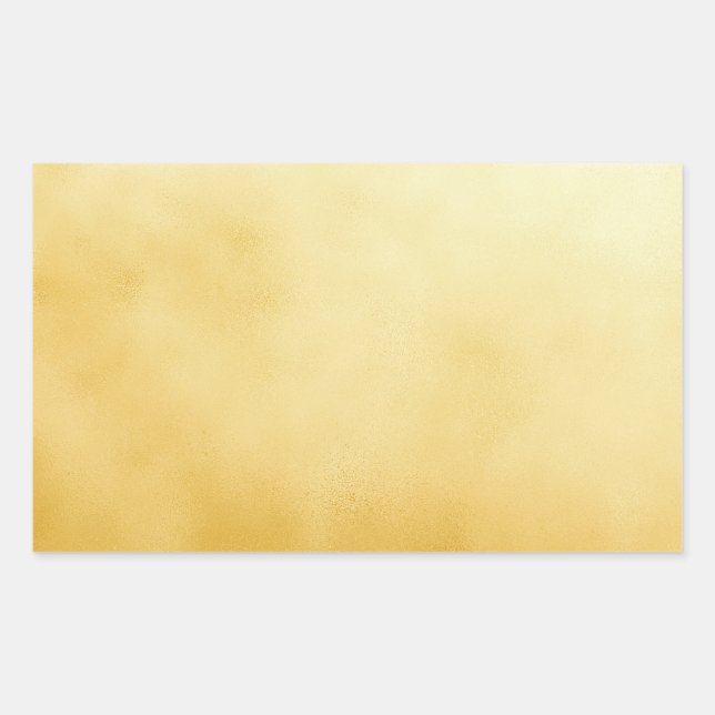 Golden Foil Faux Gold Rectangular Sticker (Front)