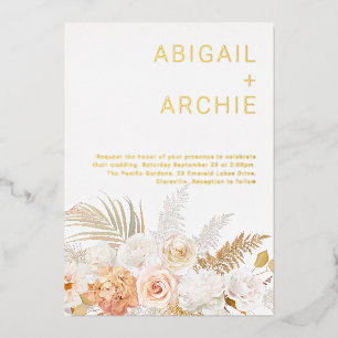 Golden Foil Magical Floral Summer & Fall Wedding