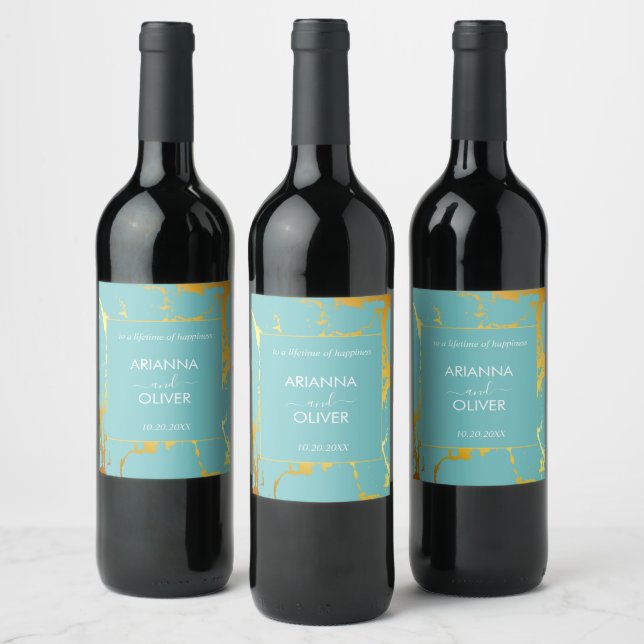 Golden Foil Wine Label (Bottles)