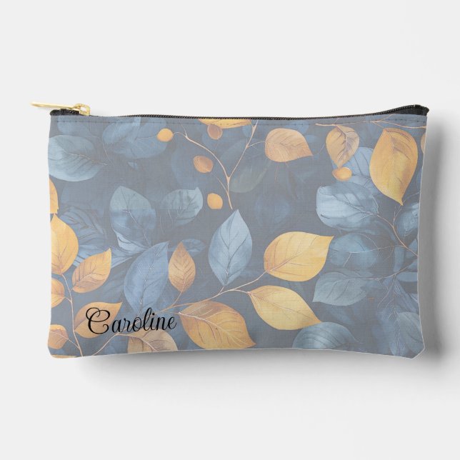 Golden Foliage Dreams Autumn Nature Beauty Accessory Pouch (Front)
