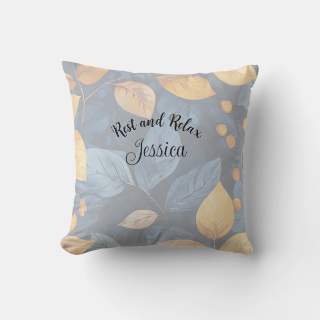 Golden Foliage Dreams Autumn Nature Beauty Cushion (Front)