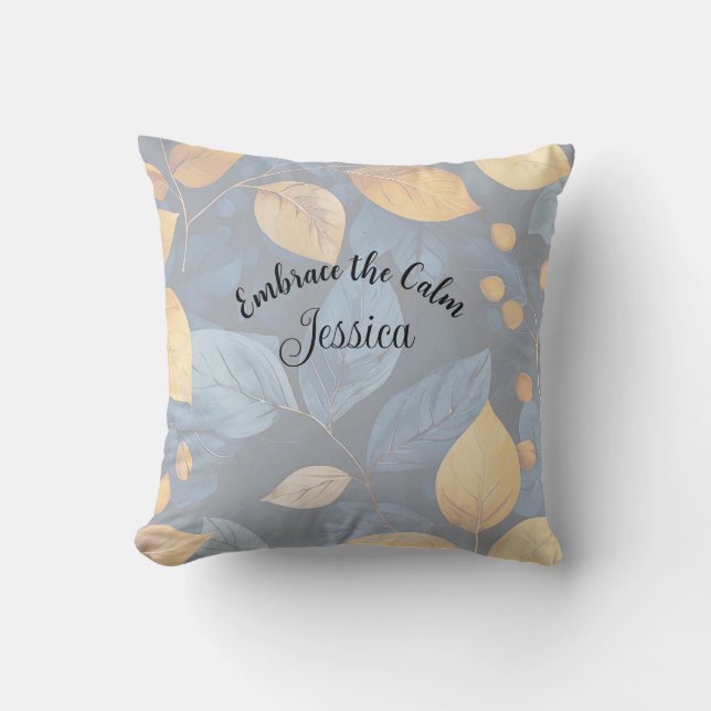 Golden Foliage Dreams Autumn Nature Beauty Cushion (Front)