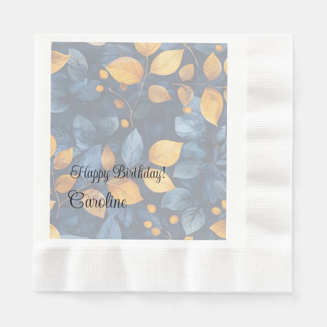 Golden Foliage Dreams Autumn Nature Beauty Napkin (Front)
