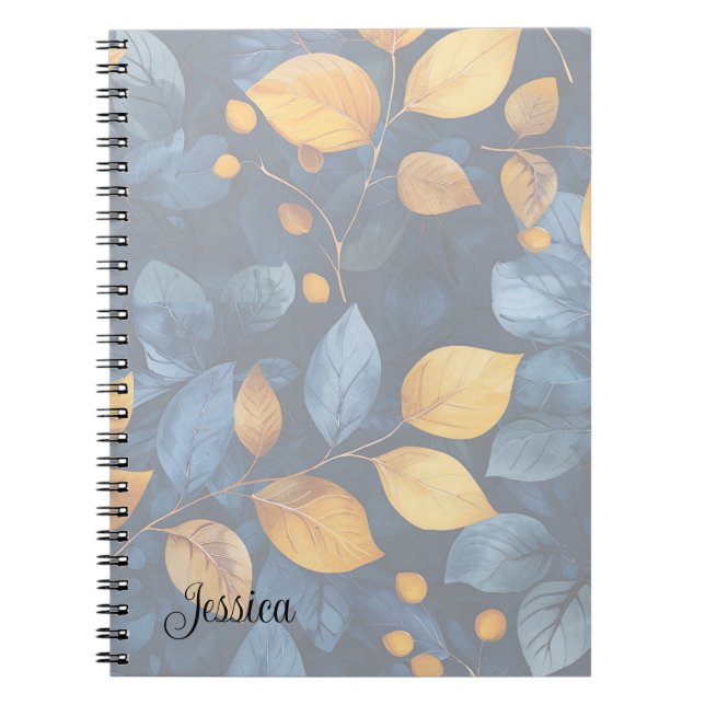 Golden Foliage Dreams Autumn Nature Beauty Notebook (Front)