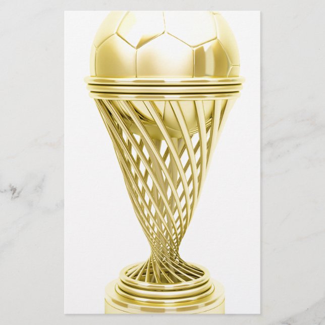 Golden football trophy cup (Front)