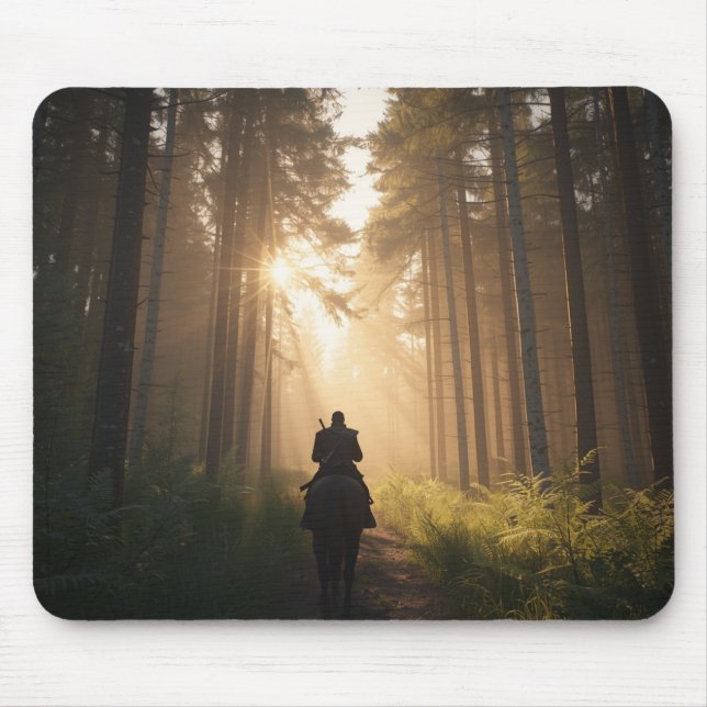 Golden Forest Rider Mousepad (Front)