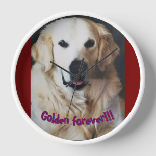 Golden forever clock