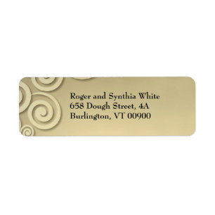 Golden Formal Return Address Label