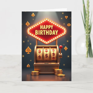Golden Fortune Birthday Card