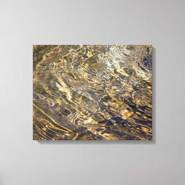 Golden Fountain Water 2 Canvas Print (Front)