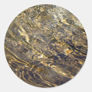 Golden Fountain Water 2 Classic Round Sticker