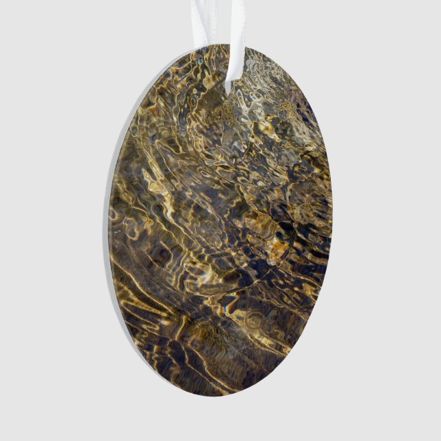 Golden Fountain Water 2 Ornament (Front)