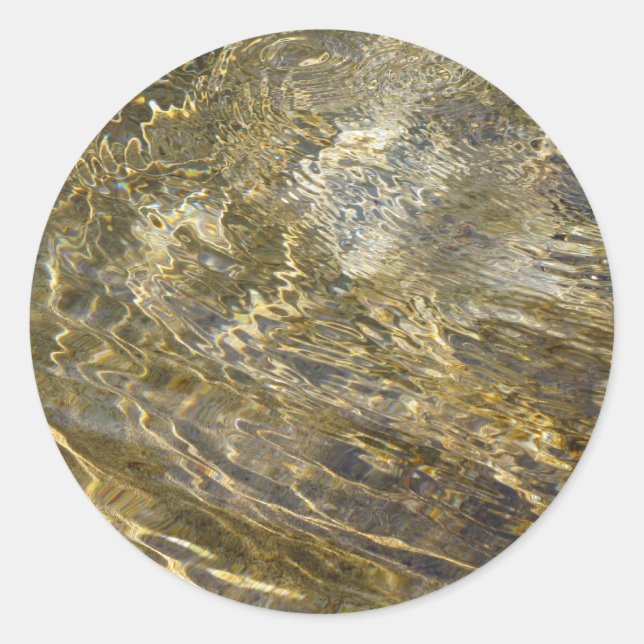 Golden Fountain Water Classic Round Sticker (Front)
