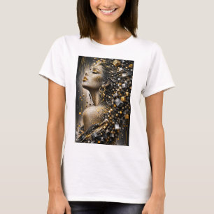 Golden Fragmented Muse Luxury 3D T-Shirt