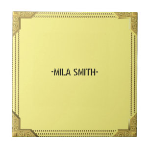 Golden frame elegant ceramic tile
