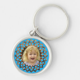 Golden frame for your photo key ring