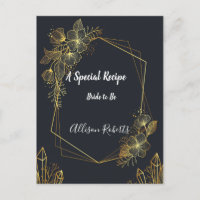 Golden Frame Navy back  Bridal Shower Recipe