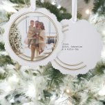 Golden Frame Photo Christmas Personalised Tree Decoration Card<br><div class="desc">Golden Frame Photo Christmas Personalised Holiday Ornament Card - add your own photo to this Amazing Ornament Card from Ricaso - featured with a trendy gold line frame detail. A wonderful and different idea to a traditional holiday card. The recipient can hang your card from their tree.</div>