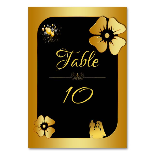Golden frame table number (Front)