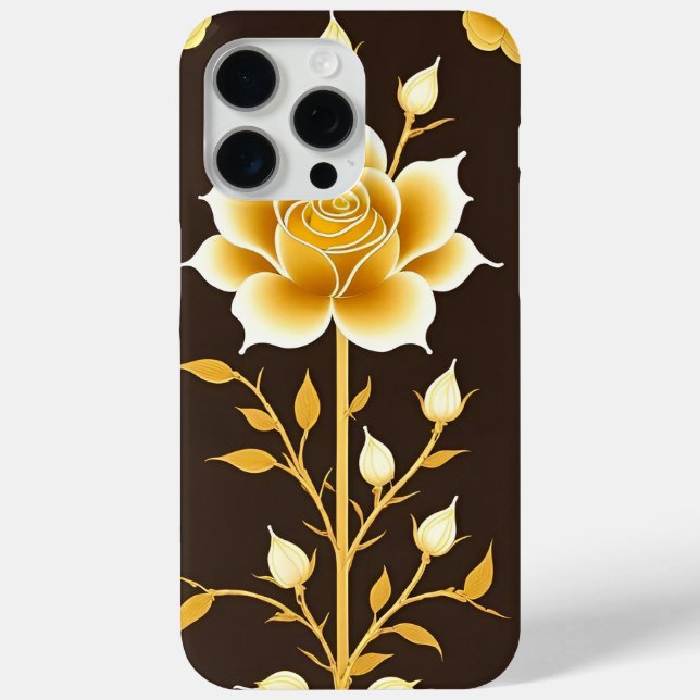 Golden Framed Rose Decorative Artwork Case-Mate iPhone Case (Back)
