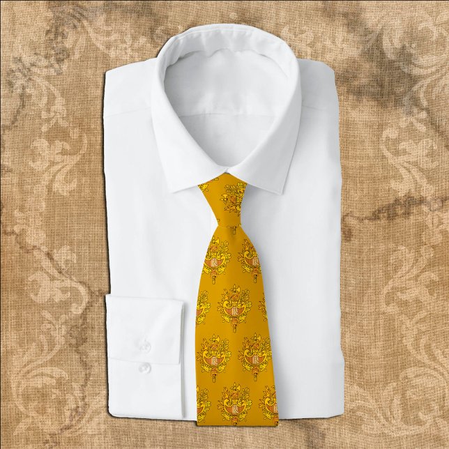 Golden France Emblem fashion Tie, French Flag Tie (Creator Uploaded)