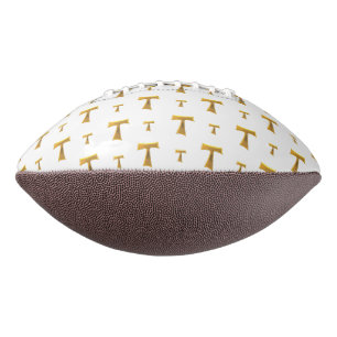 Golden Franciscan Tau Cross American Football