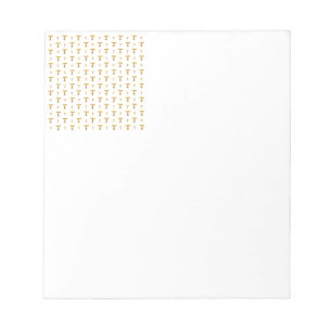 Golden Franciscan Tau Cross Notepad