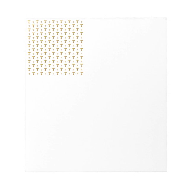 Golden Franciscan Tau Cross Notepad (Front)