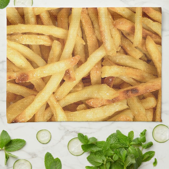Golden French Fries Tea Towel (Folded)