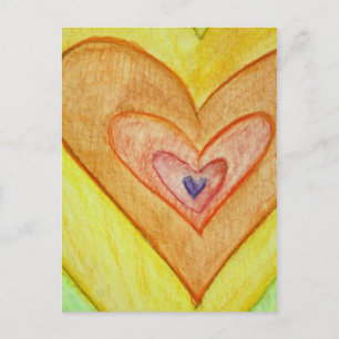 Golden Friendship Hearts Postcards or Cards