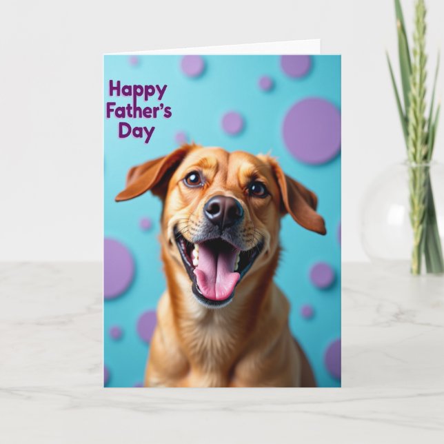 Golden Fur Fathers Day Card (Front)