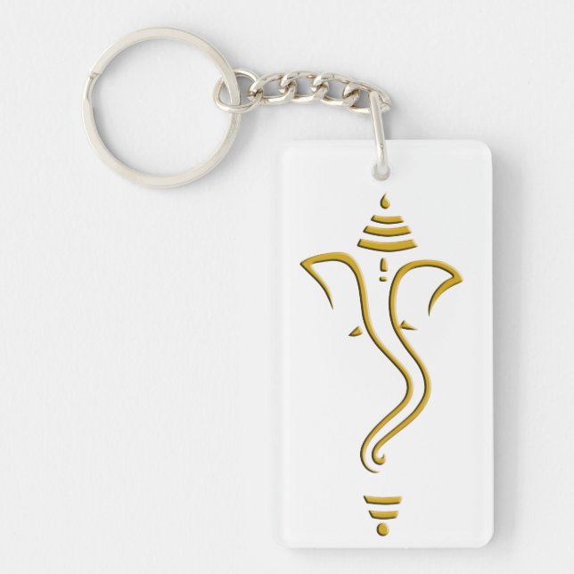 Golden Ganesh Key Ring (Front)