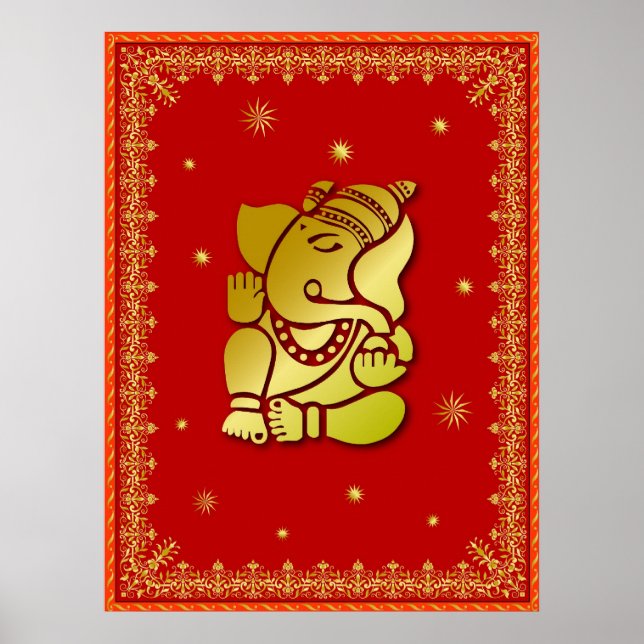Golden Ganesha Poster (Front)