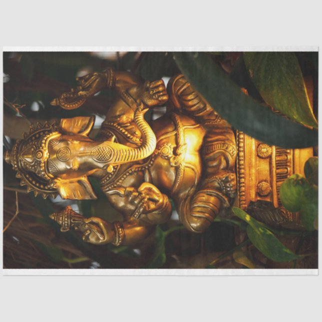 golden ganesha tissue paper (Front)