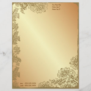 Golden Garden Customized Letterhead